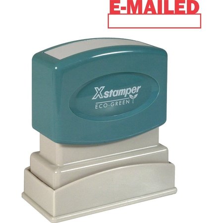 XSTAMPER "E-Mailed" Ink Stamp, 1/2"x1-5/8", Red Ink XST1650